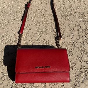 Michael Kors Leather Crossbody Wallet Bag